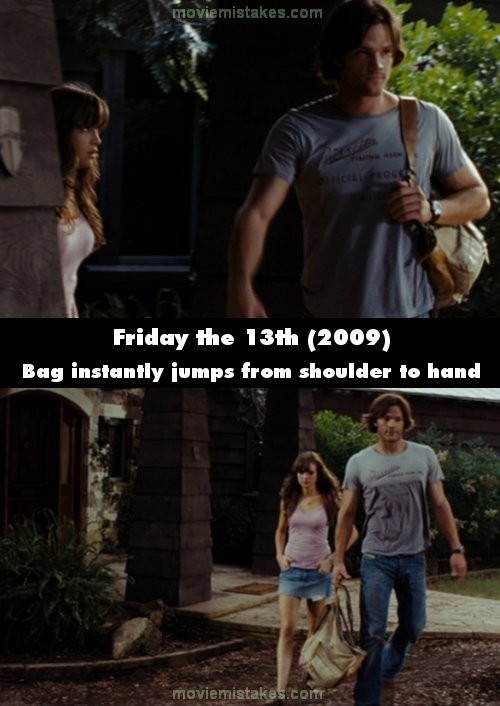 Phim Friday the 13th, chiếc túi Clay đeo trên vai rất nhanh chuyển xuống tay anh